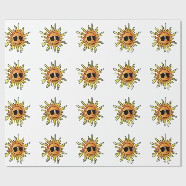 COOLE SOMMERSONNE GESCHENKPAPIER (Flach)