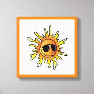 COOLE SOMMERSONNE LEINWANDDRUCK