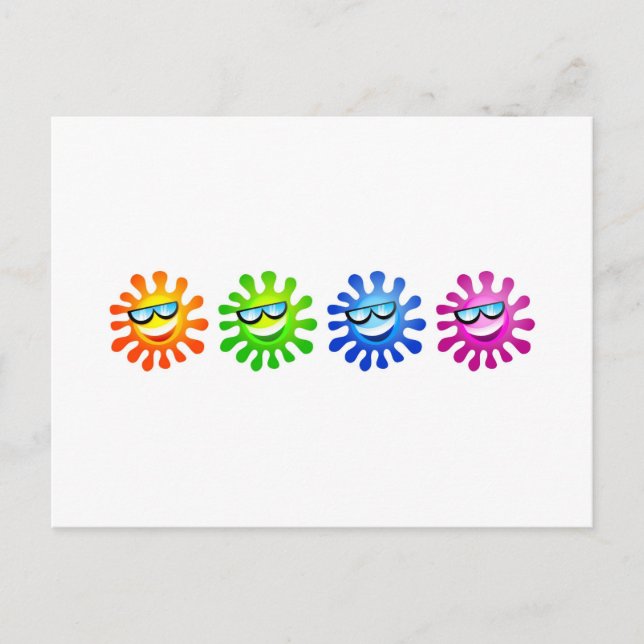 Coole Sonnen Postkarte (Vorderseite)