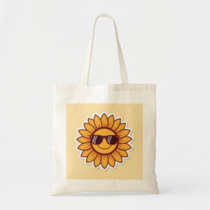 Coole Sonnenblume mit Sonnenbrille Tragetasche