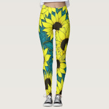 Coole Sonnenblumen-Leggings - riesige Sonnenblumen