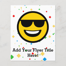 Coole Sonnenbrille Emoji Flyer