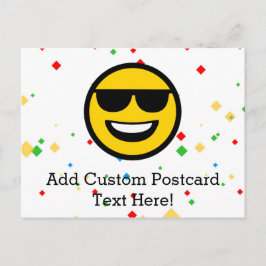 Coole Sonnenbrille Emoji Postkarte