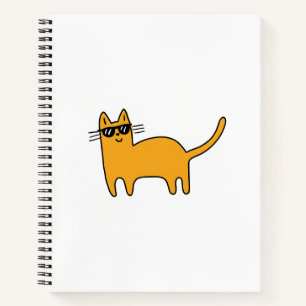 Coole Sonnenbrille Katze Notizbuch