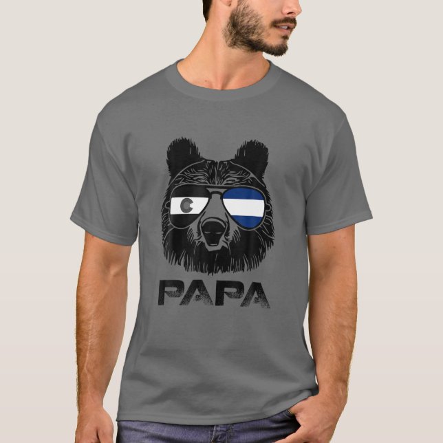 Coole Sonnenbrille Papa Bear Colorado Flag Patr T-Shirt (Vorderseite)