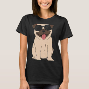 Coole Sonnenbrille Pug Typ Hunde Liebhaber Welpen T-Shirt