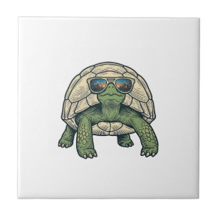 Coole Sonnenbrille Schildkröte Vintage Vektor Desi Fliese