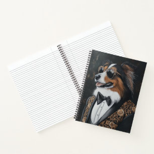 Coole Sonnenbrille Shetland Sheepdog Sheltie Notizbuch