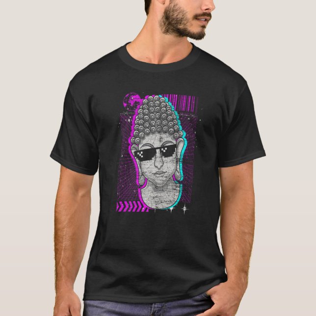Coole Sonnenbrille Zen buddhistischer spiritueller T-Shirt (Vorderseite)
