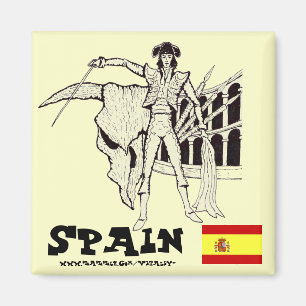 Coole Spanien Stierkampf Grafik Kunst Magnet Desig