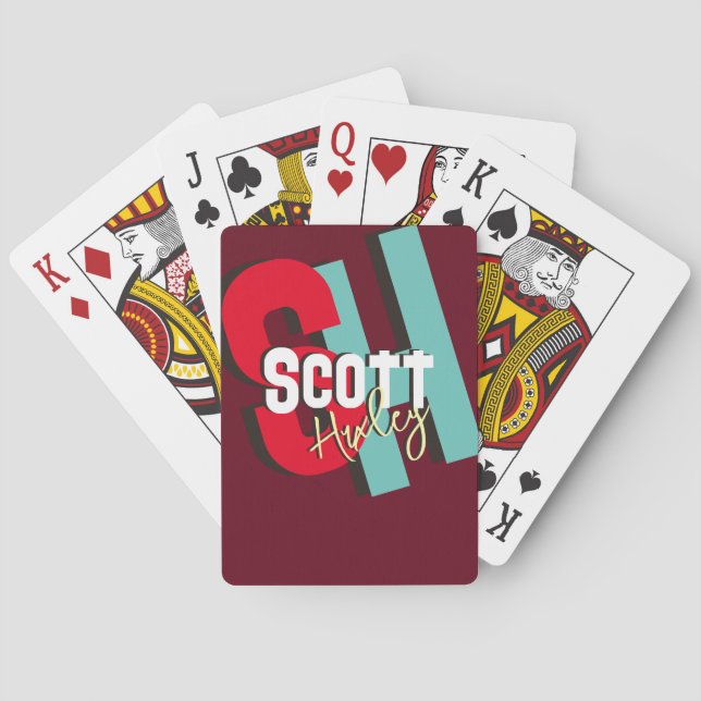 Coole Spielkarten mit Namen (Rückseite)