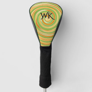 Coole Spirale aus Zitrusfrüchten mit Monogramm Golf Headcover