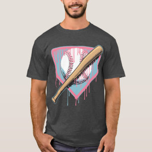 Coole Sport Baseball-Heimplatte-Tropfen mit Streus T-Shirt