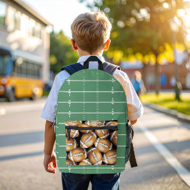 Coole Sport-Fußballfeld-Muster Bedruckter Rucksack