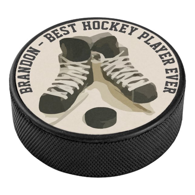 Coole sportliche beste Hockey-Spieler-überhaupt Eishockey Puck (3/4)