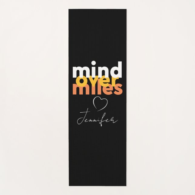 Coole Sportmotivation Yellow Black Bold Typografy Yogamatte (Vorderseite)