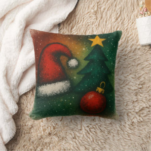 coole Spray-Art Weihnachten Kissen