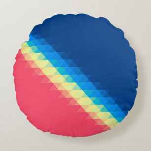 coole städtische duftende bunte Dreiecke illustrie Rundes Kissen