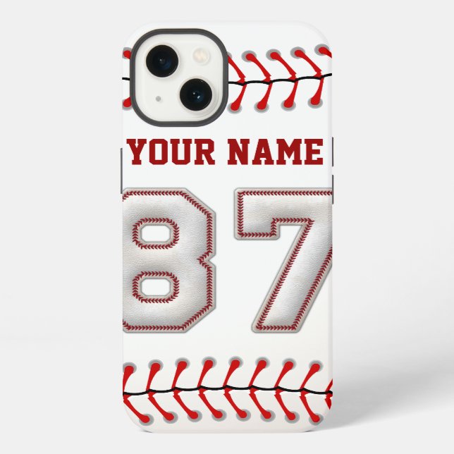 Coole Stange Baseball Nummer 87 iPhone Hülle (Rückseite)