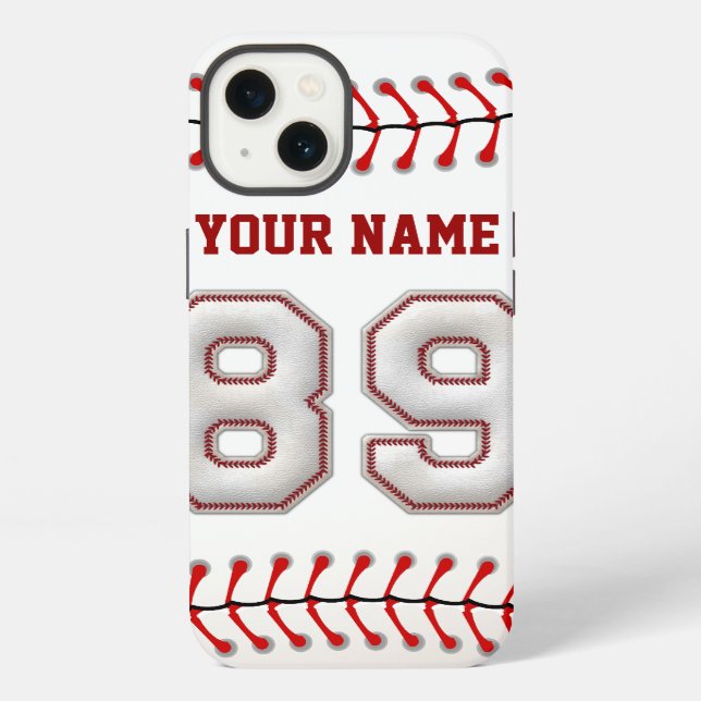 Coole Stange Baseball Nummer 89 iPhone Hülle (Rückseite)
