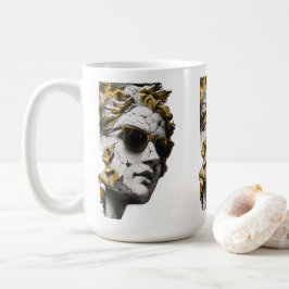 Coole Statue mit Sonnenbrille – Antike Weisheit mo Kaffeetasse