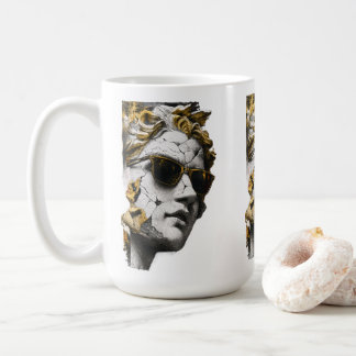 Coole Statue mit Sonnenbrille – Antike Weisheit mo Kaffeetasse