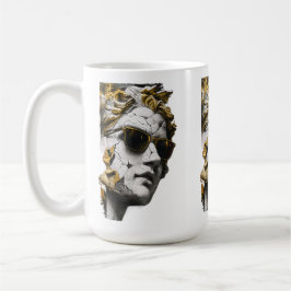 Coole Statue mit Sonnenbrille – Antike Weisheit mo Kaffeetasse