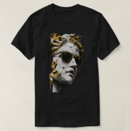 Coole Statue mit Sonnenbrille – Antike Weisheit mo T-Shirt