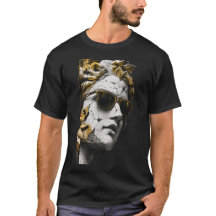 Coole Statue mit Sonnenbrille – Antike Weisheit mo