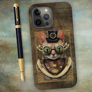 Coole Steampunk Orange Tabby Katze Case-Mate iPhone 14 Pro Max Hülle