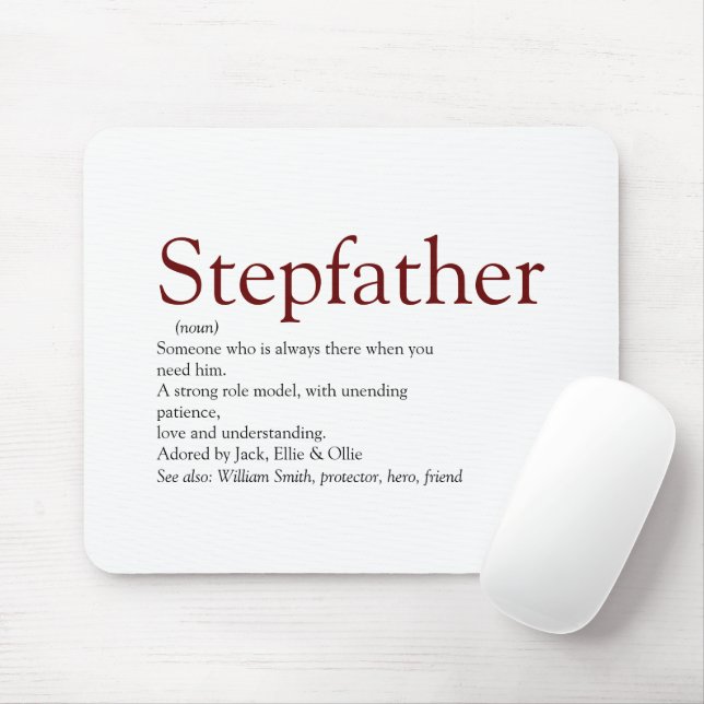 Coole Stepfather, Stepdad Definition Spaß graue Ma Mousepad (Mit Mouse)