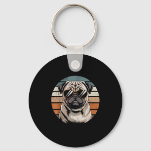 Coole stolze Pug Männer Frauen Vintage Hundebesitz Schlüsselanhänger