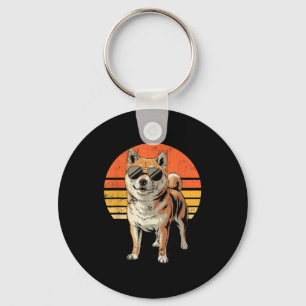 Coole stolze Shiba Inu Männer Frauen Vintage Hunde Schlüsselanhänger