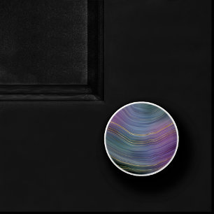 Coole Strata Beautiful Blue Lila and Gold Agate Keramikknauf