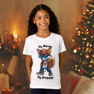 Coole Streetwear Fox – bearbeitbarer Text urbaner T-Shirt