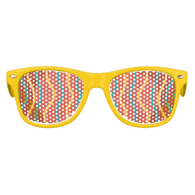 Coole Streifen Partybrille (Vorderseite)