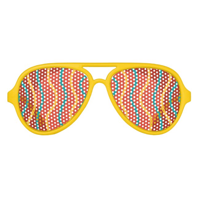 Coole Streifen Partybrille (Vorderseite)