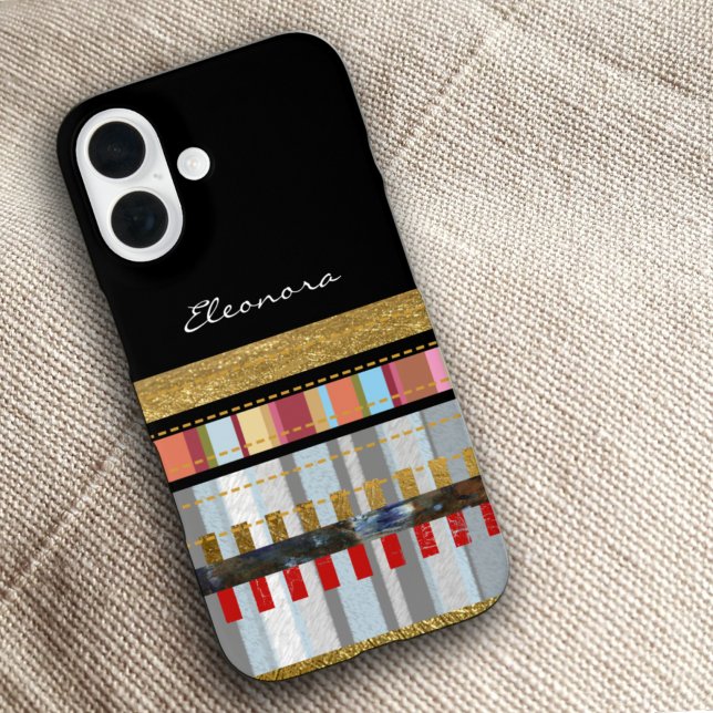 Coole Streifen Schwarz Case-Mate iPhone Hülle (Von Creator hochgeladen)