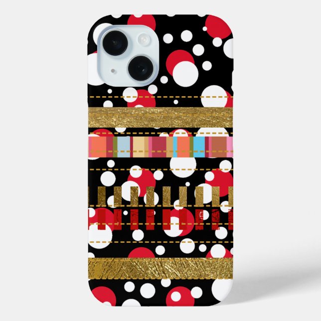coole Streifen und Punkte Case-Mate iPhone Hülle (Rückseite)