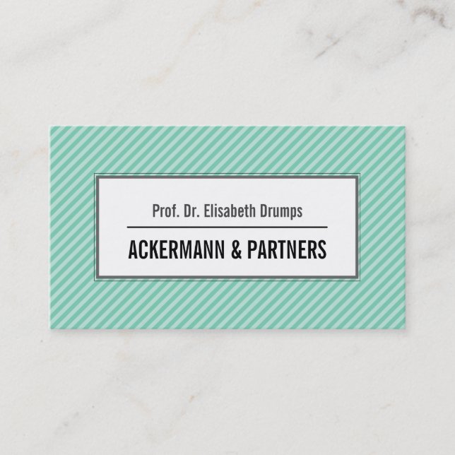 Coole Streifen Visitenkarte (Vorderseite)