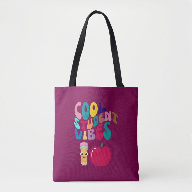 COOLE STUDENTENVIBES ZURÜCK ZUR SCHULE KINDER-TOTE (Vorderseite)
