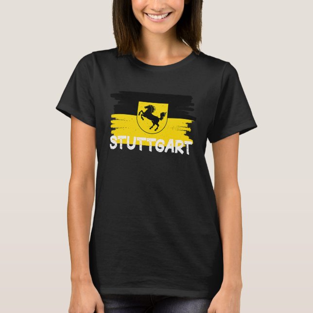 Coole Stuttgart-Flagge T-Shirt (Vorderseite)