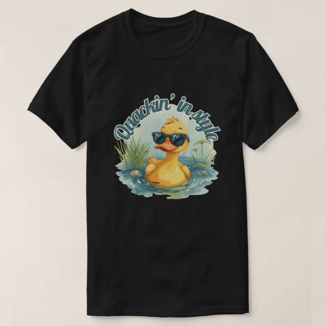Coole Stylish Duck mit Sonnenbrille - Funny Cartoo T-Shirt (Design vorne)