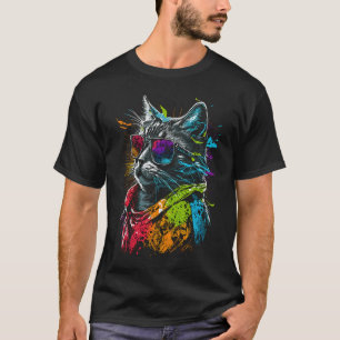 Coole subtile Gay-Pride-Katzenkunst LGBT Pride Kat T-Shirt
