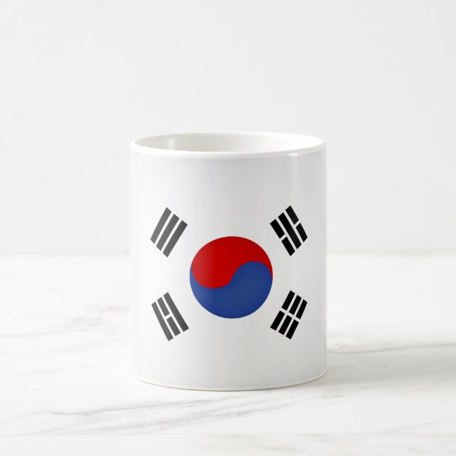 Coole südkoreanische Flagge Kaffeetasse (Mittel)