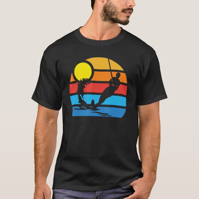 Coole Surface Water Ski Sportler Männer und Frauen T-Shirt (Vorderseite)