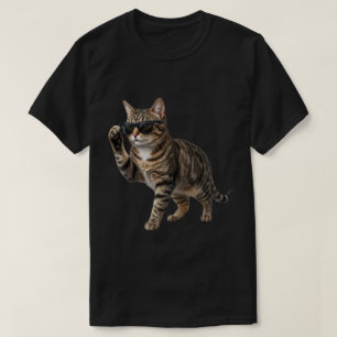 Coole Tabby-Katze Sonnenbrille einstellt Kunst T-Shirt