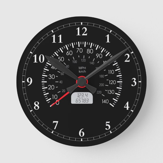 Coole Tachometer-Wanduhr Runde Wanduhr (Vorderseite)