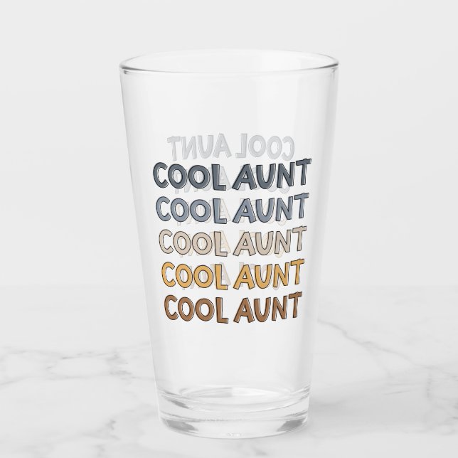 Coole Tante Moderne Niedliche Geschenke für Tante Glas (Vorderseite)