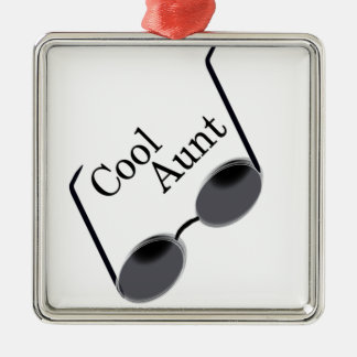 Coole Tante Silbernes Ornament